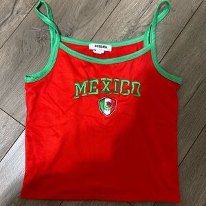 RSQ Red and Green Camisole with Mexican Pride
